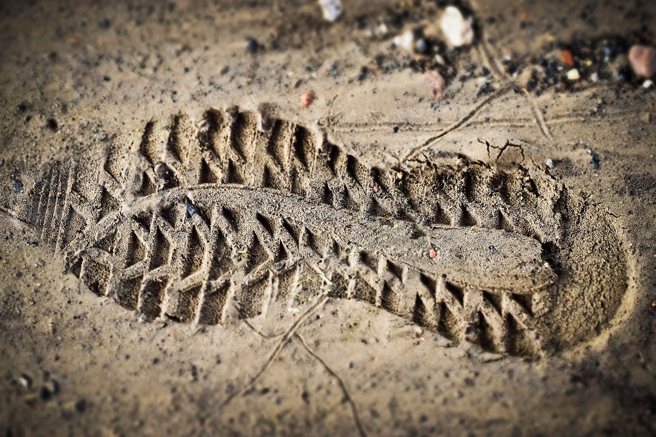 footprint, forensics, mark